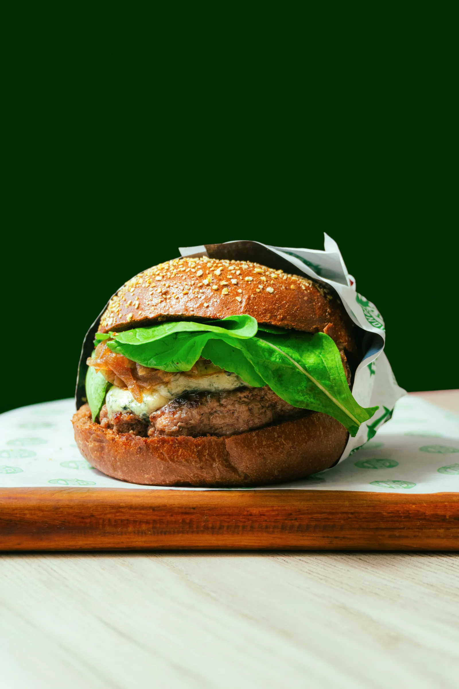 Burguer Gorgonzola artesanal da Padoca Atibaia